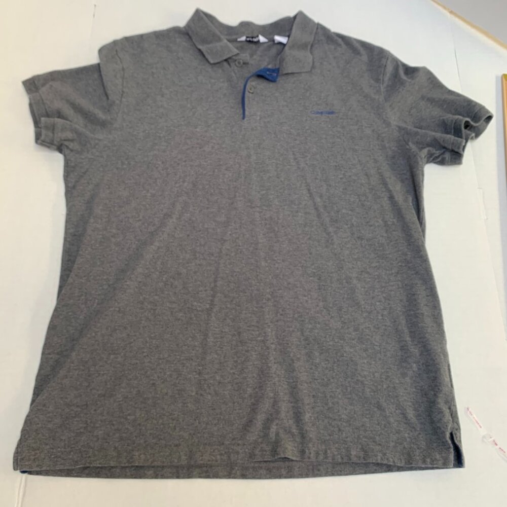 Calvin Klein mens size large golf polo shirt gray